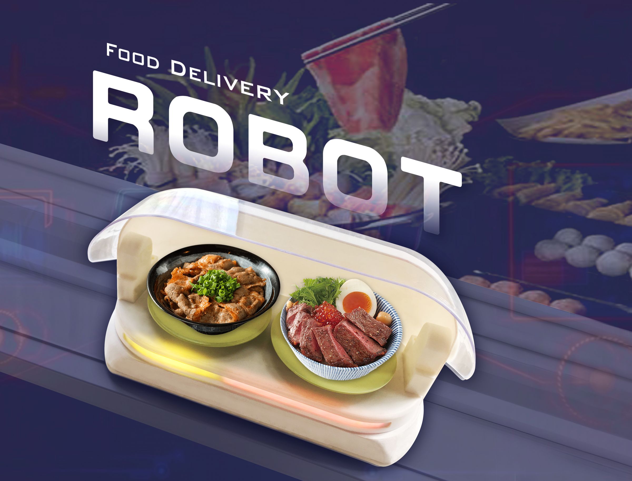 轨道送餐机器人food delivery robot