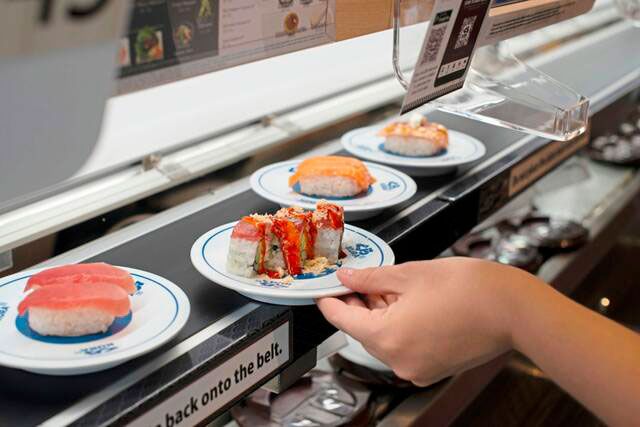 low pressure dining automation conveyor sushi experience.
