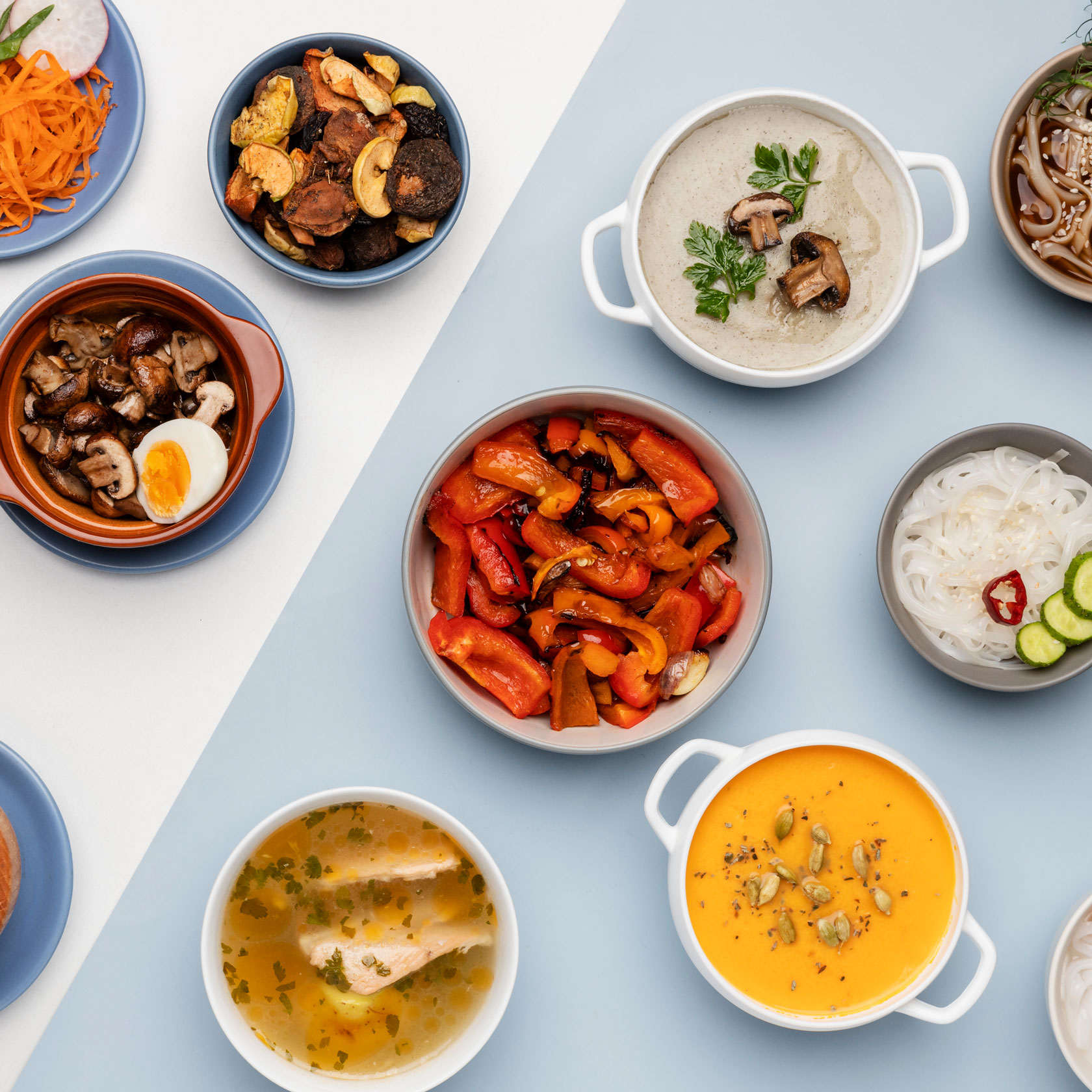 Exemples d'interfaces personnalisées pour différents types de restaurants.