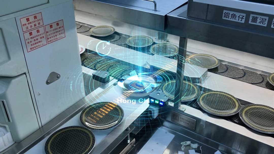 Hong Chiang intelligent sushi conveyor system with RFID tracking