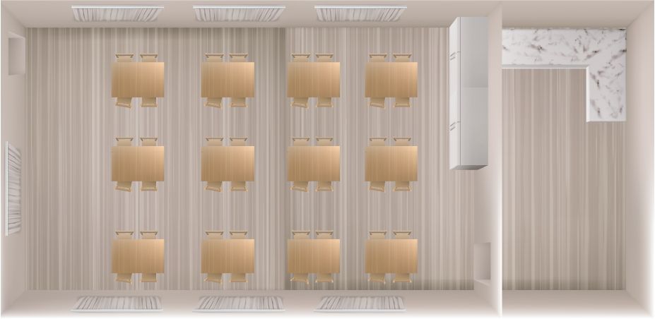 傳統人力送餐佈局