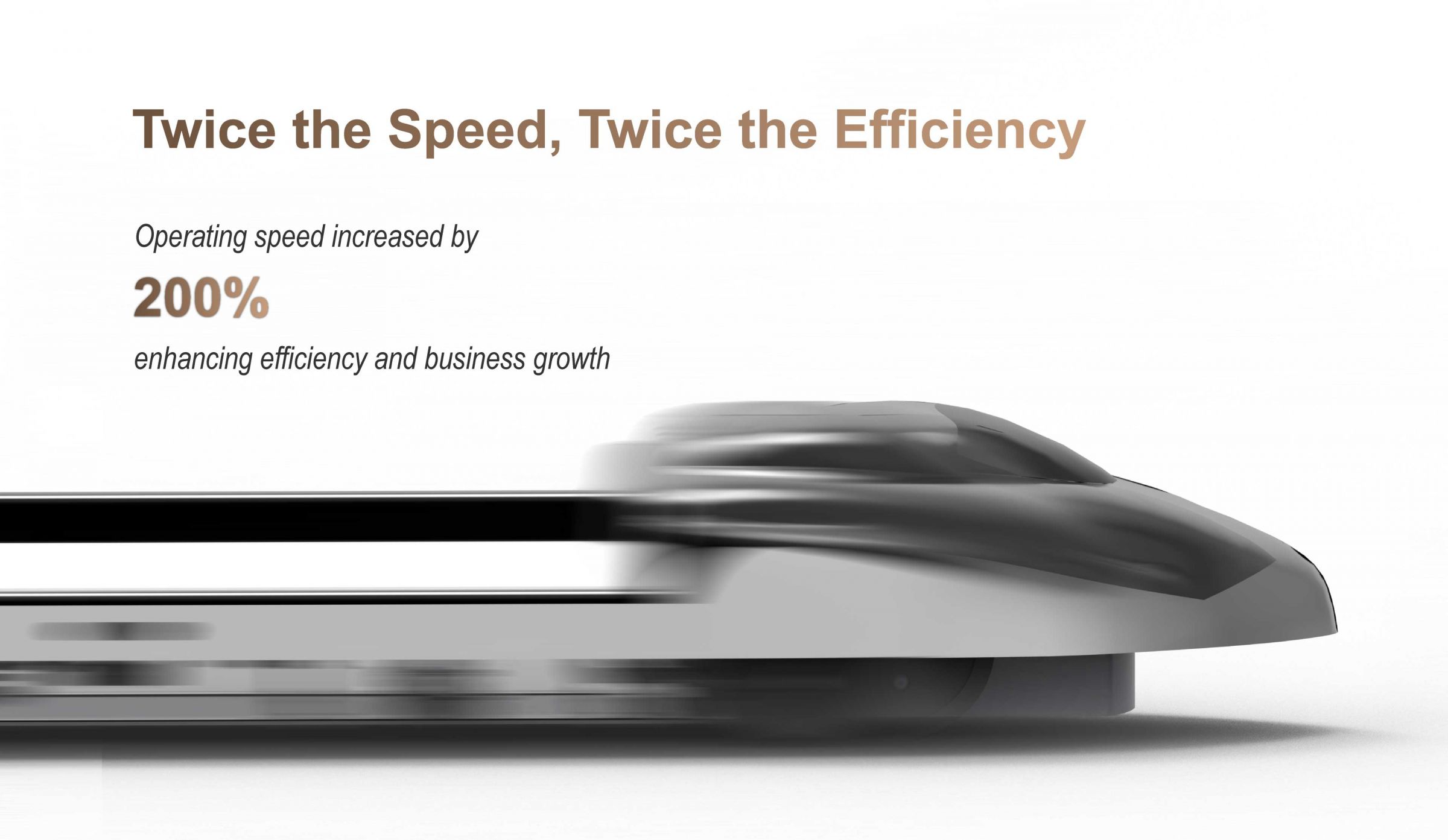 Dubbelt så Snabbt, Dubbelt så Effektivt: Driftsäkerheten ökad med 200% vilket förbättrar effektiviteten och affärstillväxten.